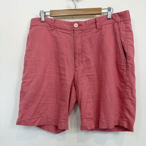 Vineyard Vines Shorts Mens 34 Red Breaker Linen  Chino Preppy Lightweight Beach
